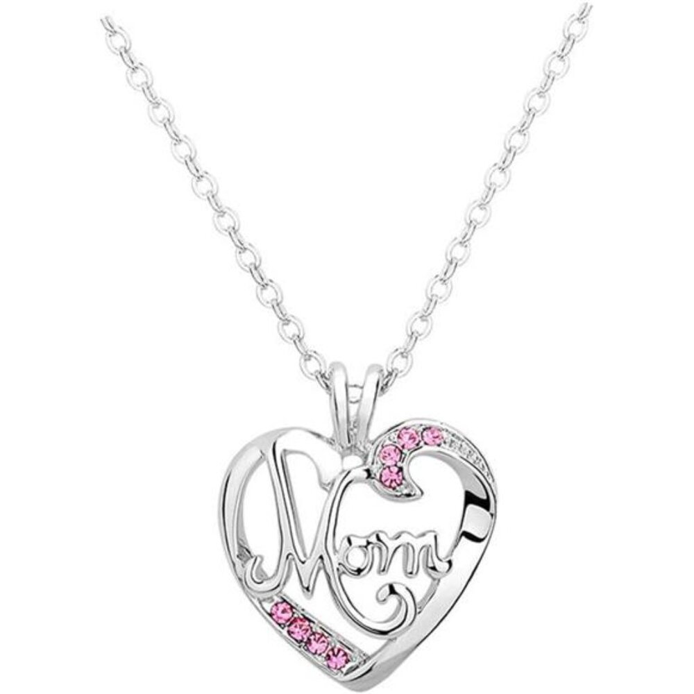 Mom Mother's Day Gifts Necklace  Heart Pendant Women from Daughter Son